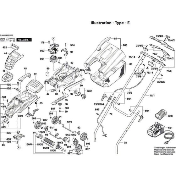 Bosch Rotak 32 LI Assembly
