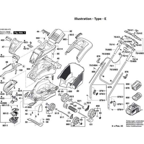 Bosch Rotak 37 LI Ergoflex Parts