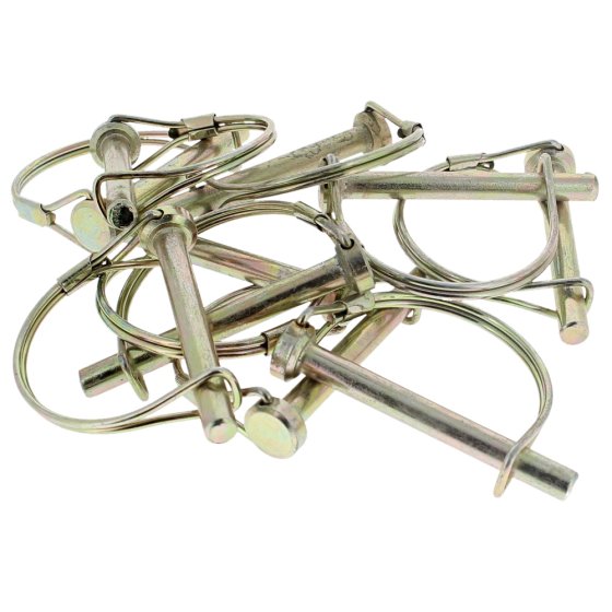 1/4" Pin Diam x 70mm Pin Length, Rotovator Clip 10 Pack