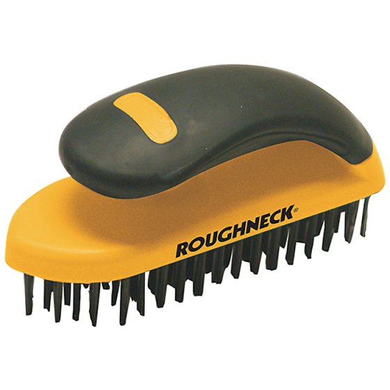 Block Wire Brush 165mm with TPR Soft Grip Handle by Roughneck
