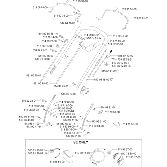 Handle and Controls for Husqvarna