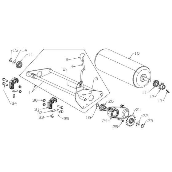 Roller Assembly for Masport RR21SP