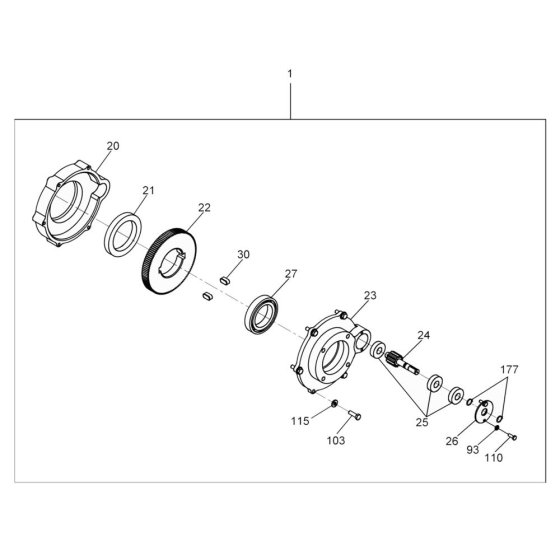 Gearbox Assembly for RS600A