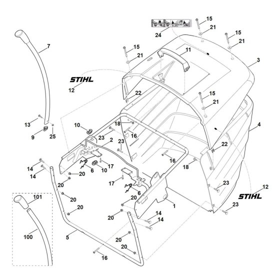 Grass Catcher Bag for Stihl