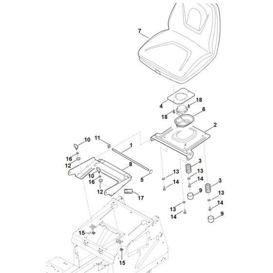Seat for Stihl RT 4097.1 SX