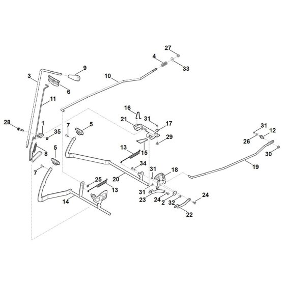 Brake & Control Lever for Stihl