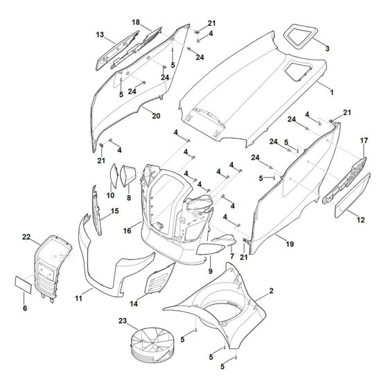 Engine Hood for Stihl RT 5097.1