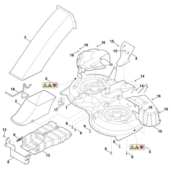Mowing Deck Housing