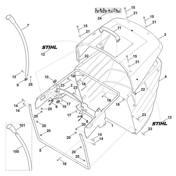 Grass Catcher Bag for Stihl Mower