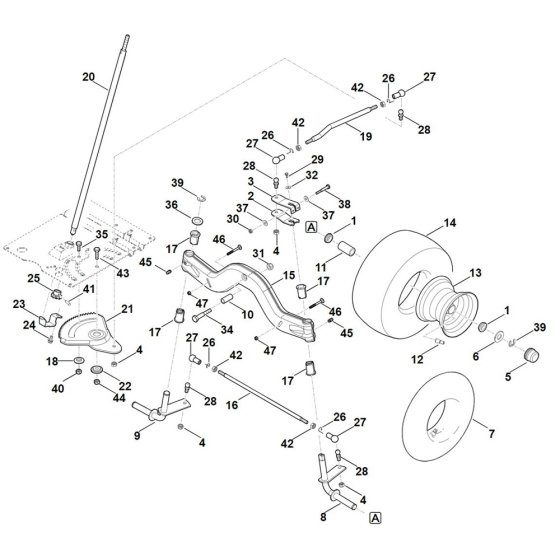 Steering & Front Wheel for Stihl