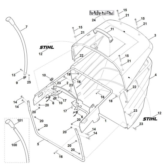Grass Catcher Bag for Stihl Mower