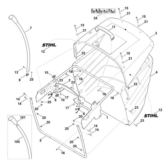 Grass Catcher Bag for Stihl Mower