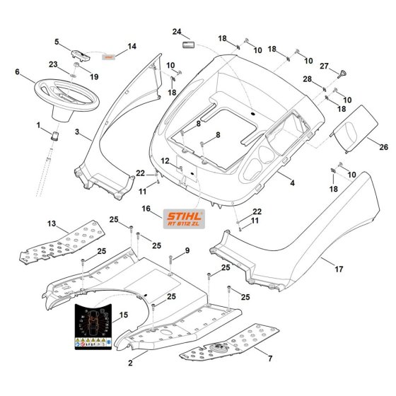 Cover for Stihl RT 6112.1 ZL
