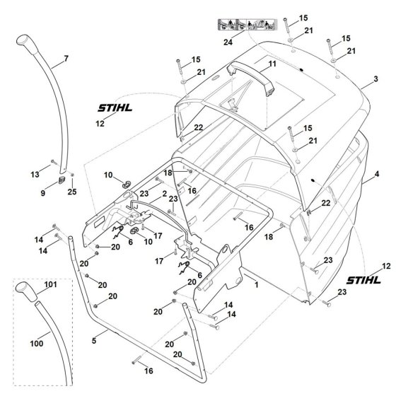 Grass Catcher Bag for Stihl Mower