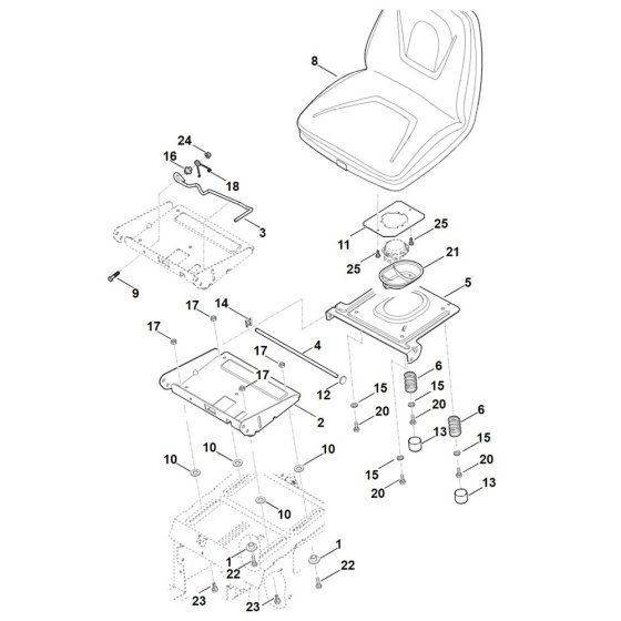 Seat for Stihl RT 6127.1 ZL