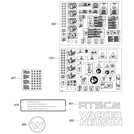 Decals for Wacker RT56-SC2