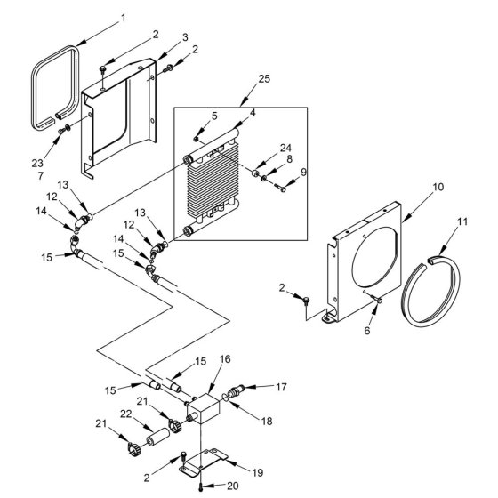 Oil Cooler for Wacker RT820