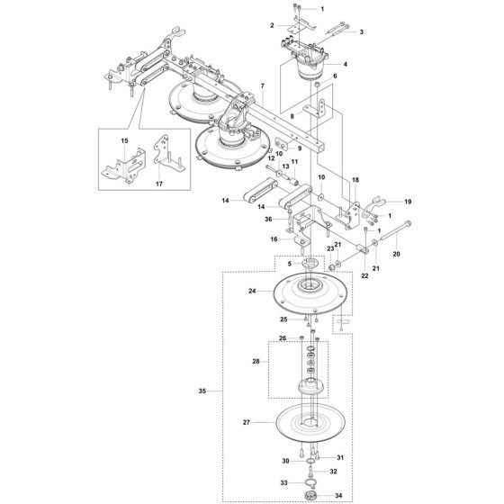 Blade Motor for Husqvarna RZ-43L