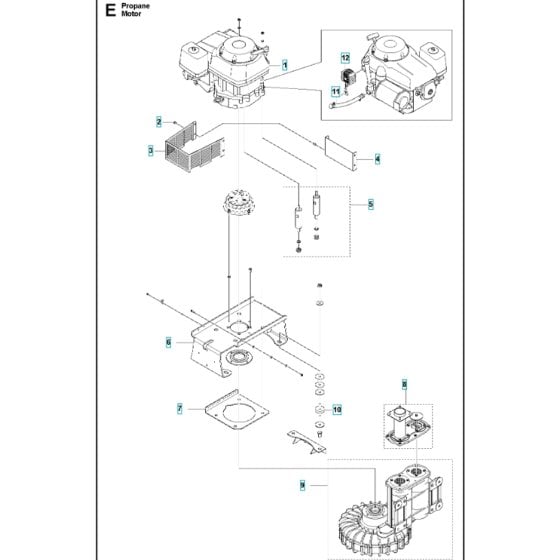 Motor Assembly for Husqvarna S36