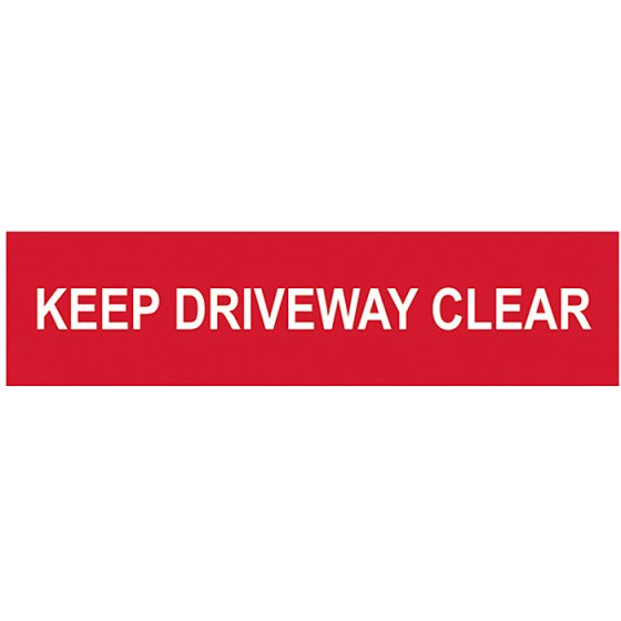 Keep Driveway Clear - PVC 200 x 50mm by Scan - 5252
