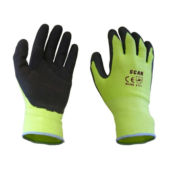 Hi-Vis Foam Latex Gloves