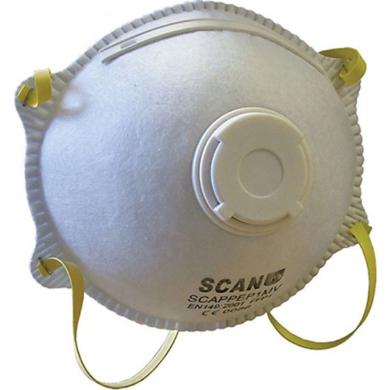 Moulded Disposable Mask Valved FFP1 Protection (Box of 10) by Scan
