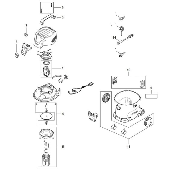 Stihl SE 33 Vacuum Parts