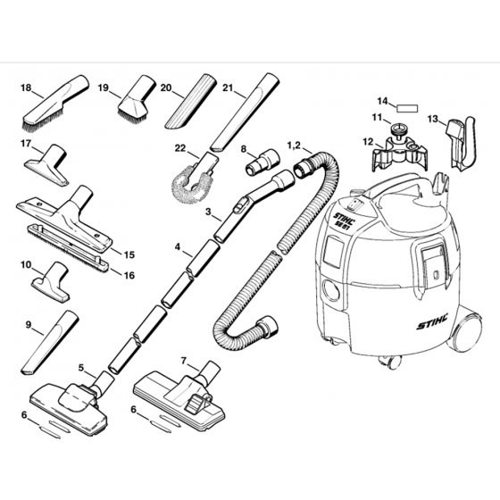 Extras Assembly for Stihl SE61