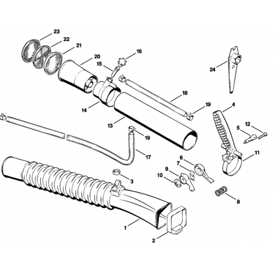 Pleated Hose & Control Handle
