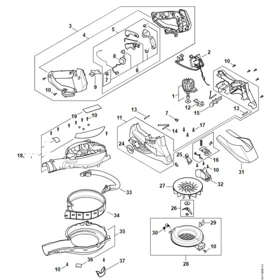 Stihl SHA 56 Spare Parts