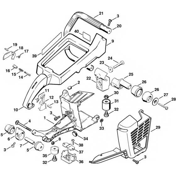 Shroud & Handle Frame for Stihl