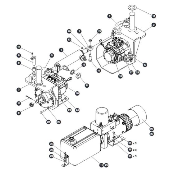 Drive and Steer Group for Skyjack SJ20 E Vertical Mast