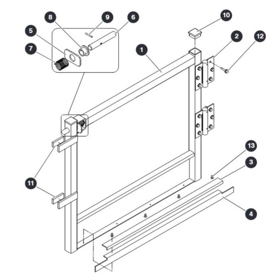 Half Gate for Skyjack SJ20 E Vertical Mast