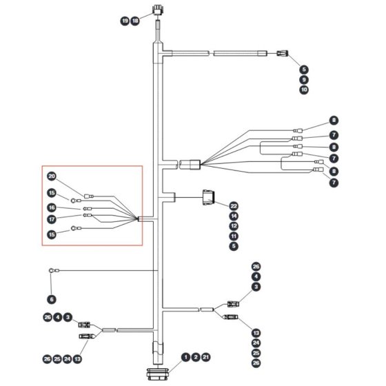 Main Harness - ZAPI A for Skyjack SJ20 E Vertical Mast
