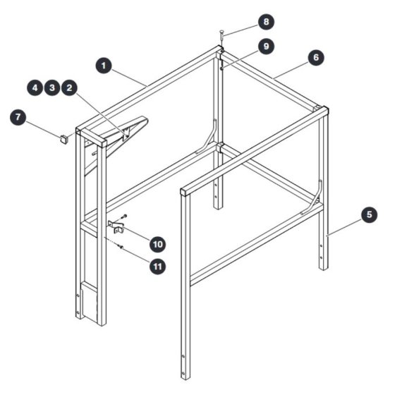 Railings - Full/Saloon Gate for Skyjack SJ20 E Vertical Mast