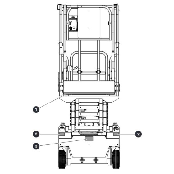 Front Labels  for Skyjack SJ3013 Micro DC Scissor Lift
