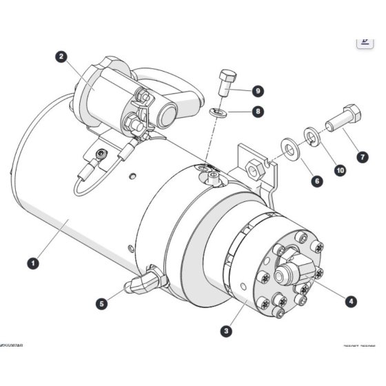 Auxiliary Pump Assembly for Skyjack SJ45 AJEplus Articulating Boom