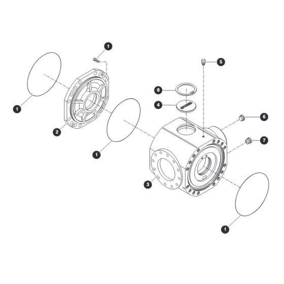 Central Housing - Rear Axle Assembly for Skyjack SJ45 AJEplus Articulating Boom