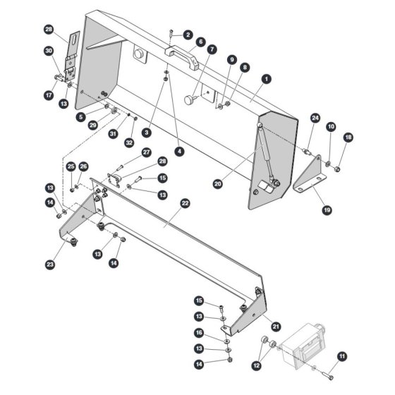 Control Box Cover Assembly for Skyjack SJ45 AJEplus Articulating Boom