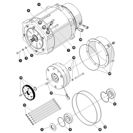 Electric Motor Assembly for Skyjack SJ45 AJEplus Articulating Boom