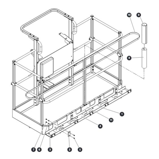 Glazier Tray Assembly for Skyjack SJ45 AJEplus Articulating Boom