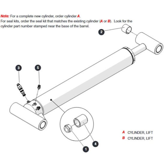 Lift Cylinder Assembly for Skyjack SJ45 AJEplus Articulating Boom