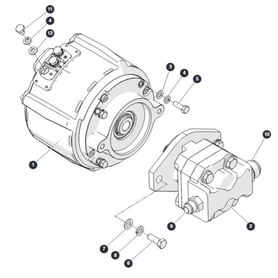 Pump and Motor Assembly for Skyjack SJ45 AJEplus Articulating Boom