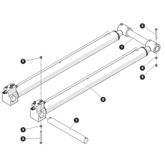 Riser Cylinder Mounting Assembly for Skyjack SJ45 AJEplus Articulating Boom