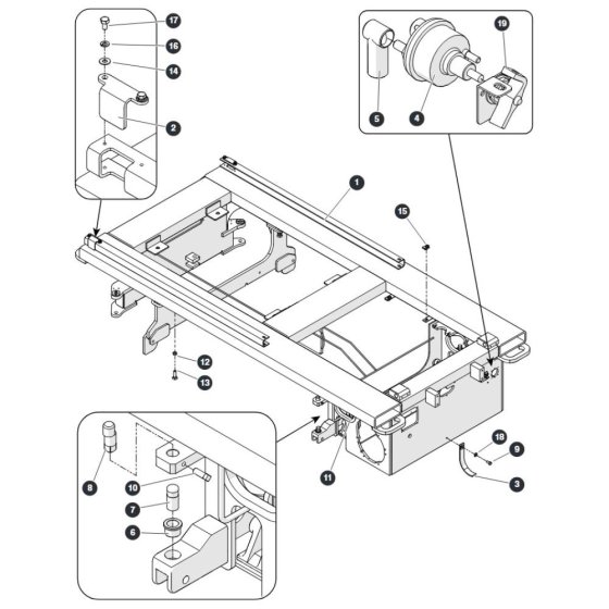 Base for Skyjack SJ4740 E C103007000 - C103999999 DC Scissor Lift