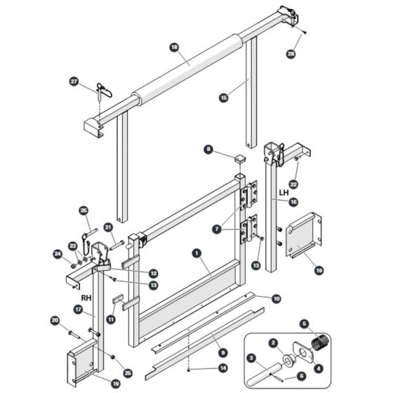 Half Gate for Skyjack SJ4740 E C103007000 - C103999999 DC Scissor Lift