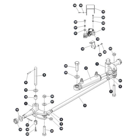 Steering Assembly for Skyjack SJ4740 E C103007000 - C103999999 DC Scissor Lift