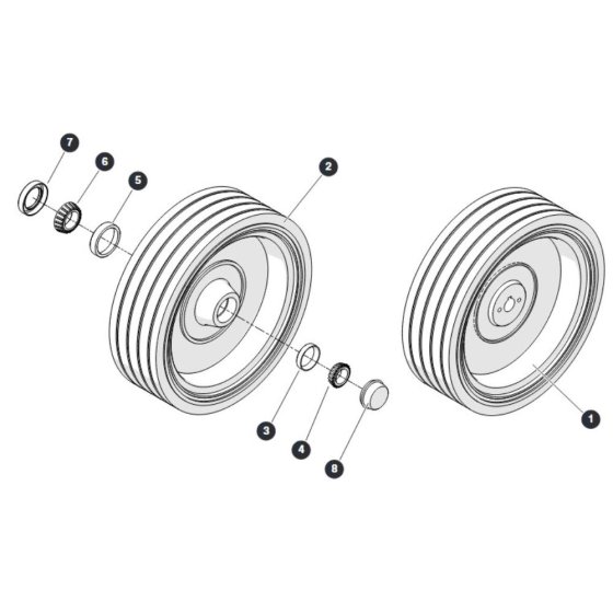 Wheels for Skyjack SJ4740 E C103007000 - C103999999 DC Scissor Lift