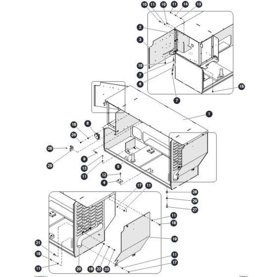 Engine Cabinet for Skyjack SJ6832 (B200000001 - B200999999) RT Scissor Lift