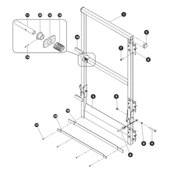 Full Gate for Skyjack SJ6832 (B200000001 - B200999999) RT Scissor Lift